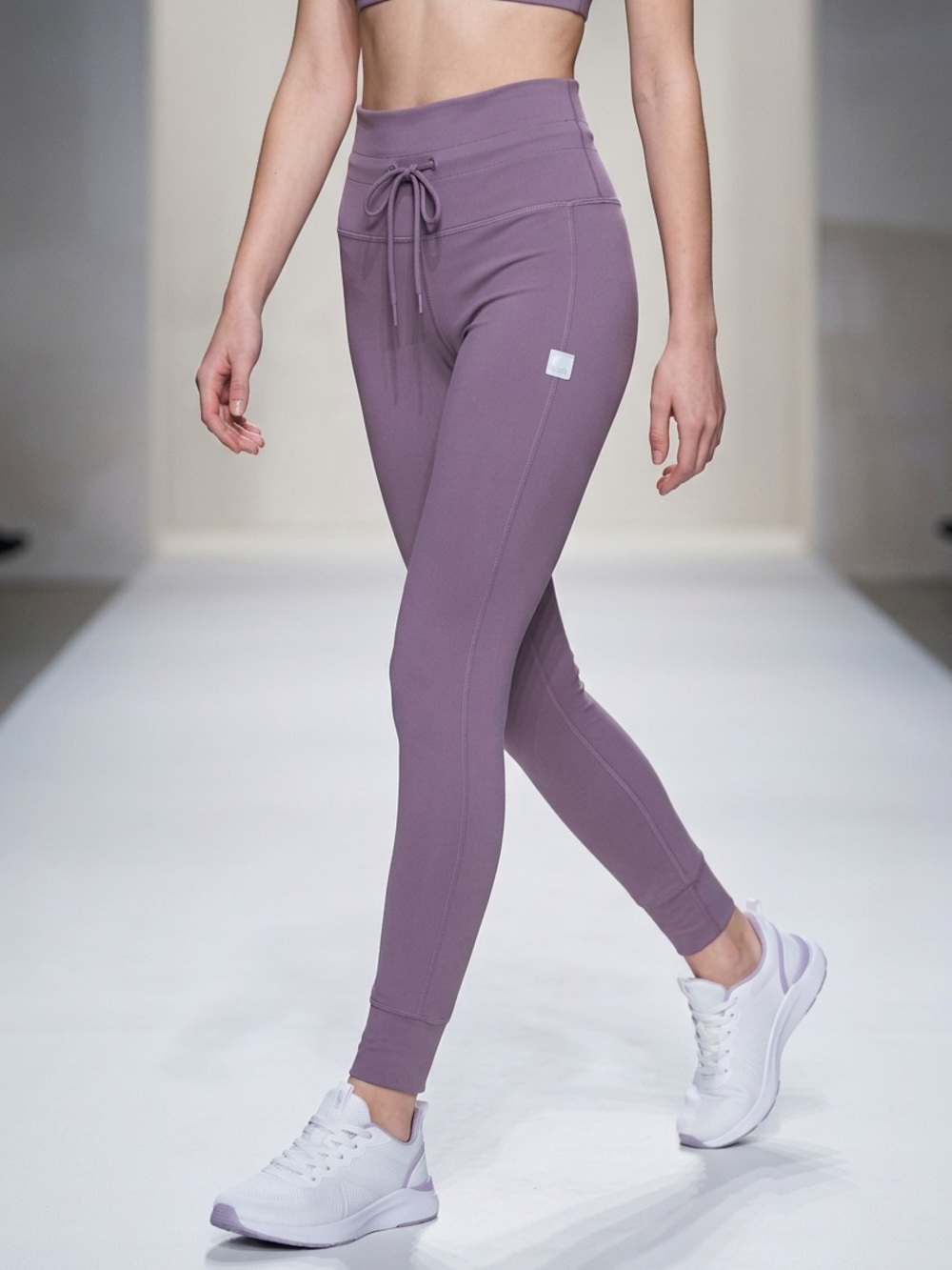 Vuori Daily Legging Smoked Plum Purple Drawstring High Rise Cuffed